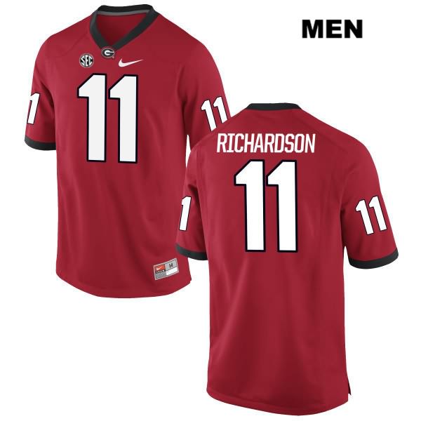 Georgia Bulldogs Men's Keyon Richardson #11 NCAA Authentic Red Nike Stitched College Football Jersey WYT1756OG
